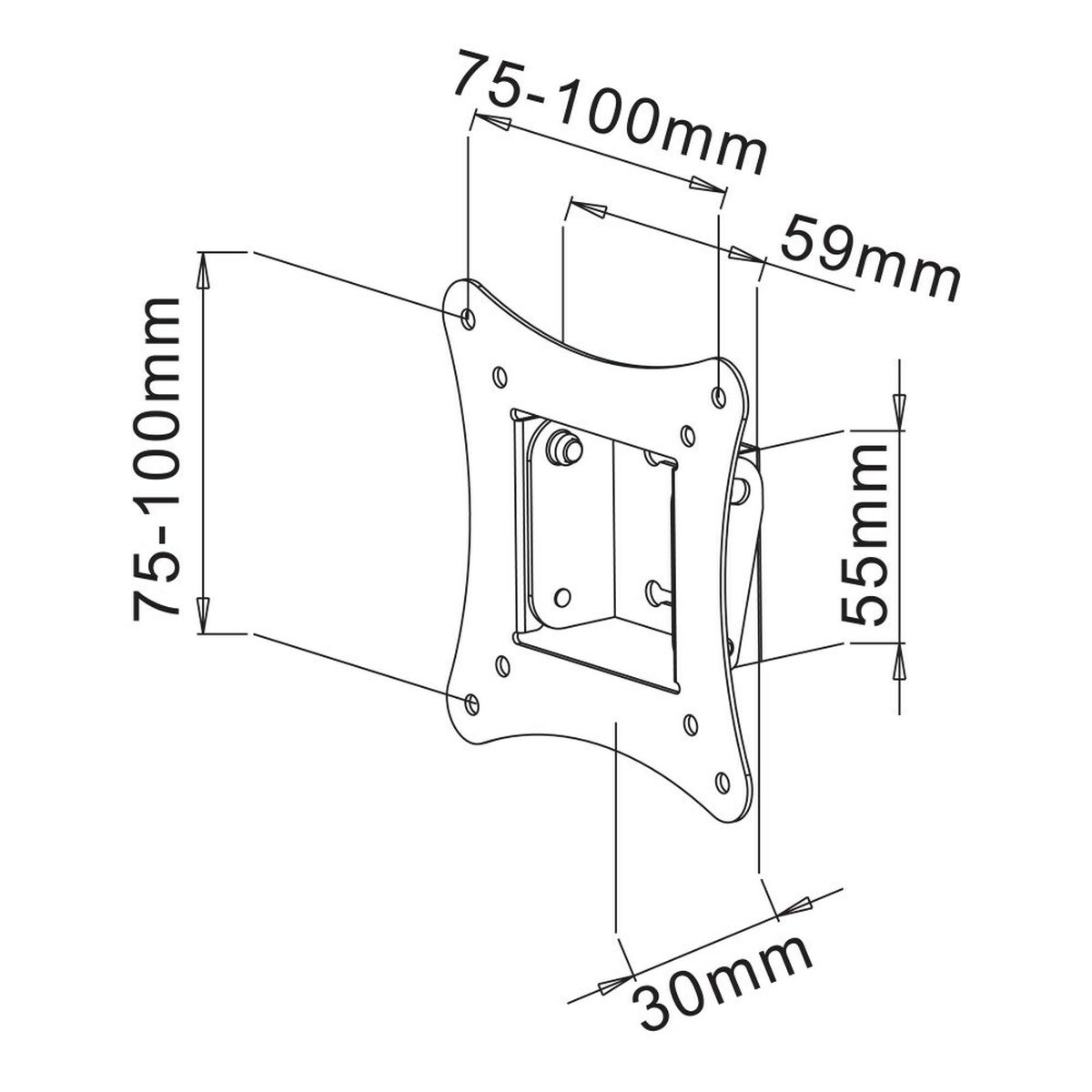 TV Statīvs Techly ICA-LCD-900 13" 30" 15 kg
